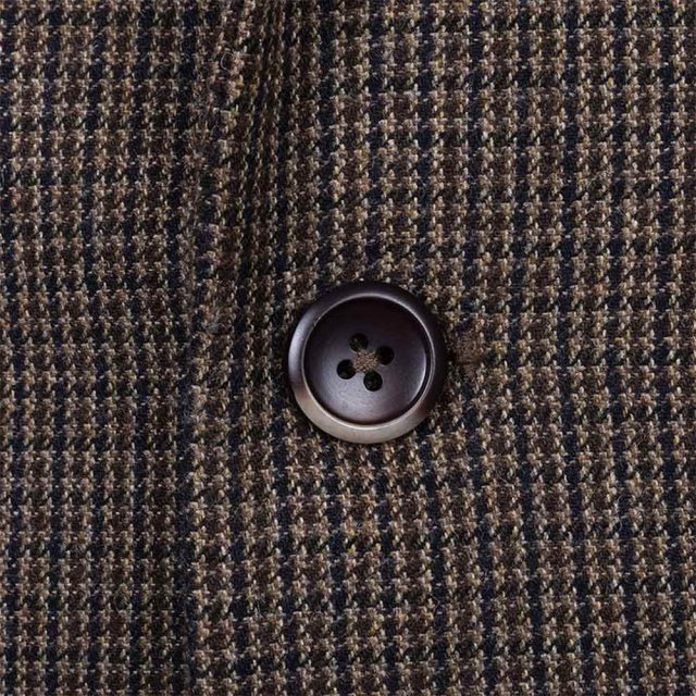 BROWN TWEED HOUNDSTOOTH TAILORED FIT JACKET (4)