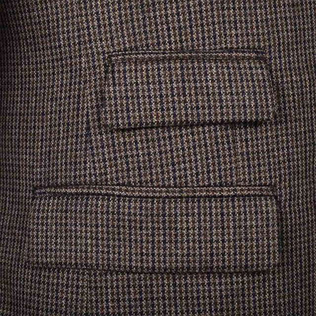 BROWN TWEED HOUNDSTOOTH TAILORED FIT JACKET (5)