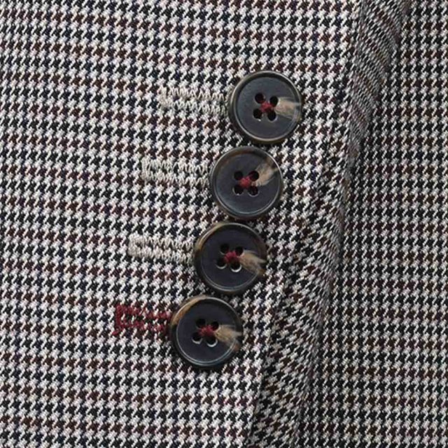 BROWN TWEED HOUNDSTOOTH TAILORED FIT JACKET (6)