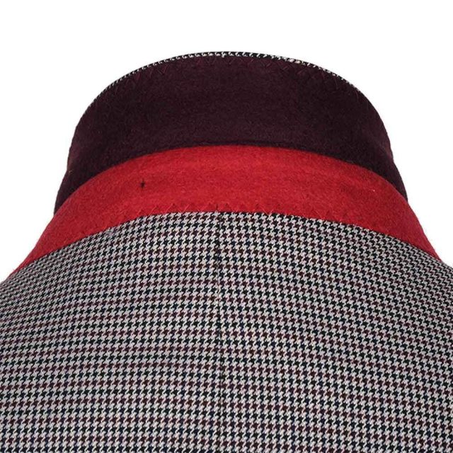 BROWN TWEED HOUNDSTOOTH TAILORED FIT JACKET (7)