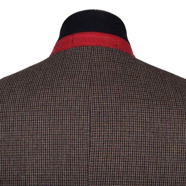 BROWN TWEED HOUNDSTOOTH TAILORED FIT JACKET (7)