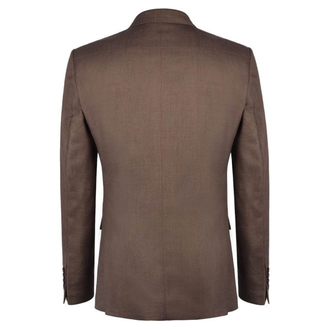 BROWN TWEED LARGE CHECK TAILORED FIT JACKET (3)