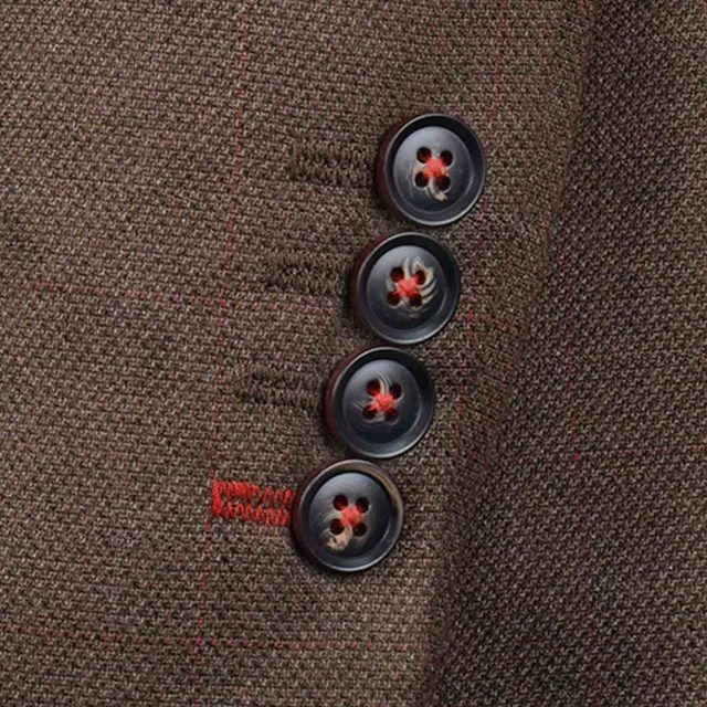 BROWN TWEED LARGE CHECK TAILORED FIT JACKET (6)