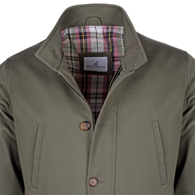 GREEN COTTON PURE PLAIN REGULAR FIT COAT (3)