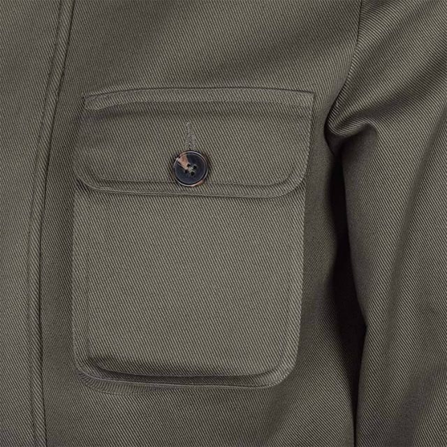 GREEN COTTON PURE PLAIN REGULAR FIT COAT (5)