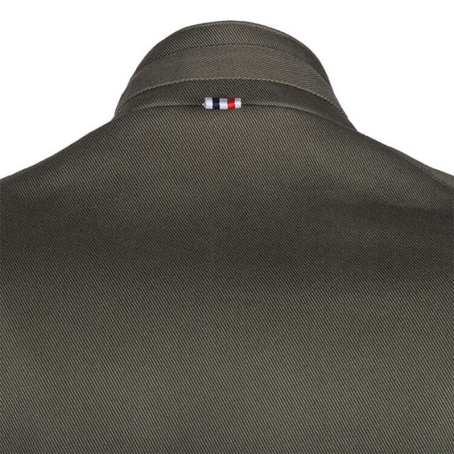 GREEN COTTON PURE PLAIN REGULAR FIT COAT (9)