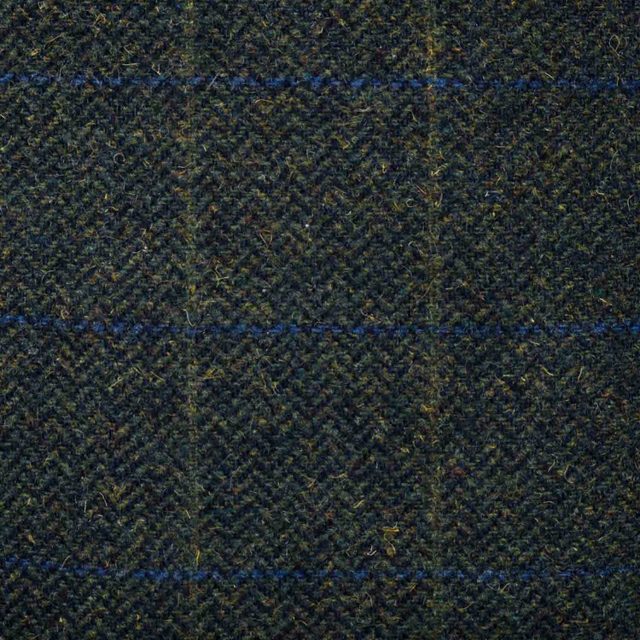 GREEN TWEED HERRINGBONE OVER CHECK TAILORED FIT JACKET (2)