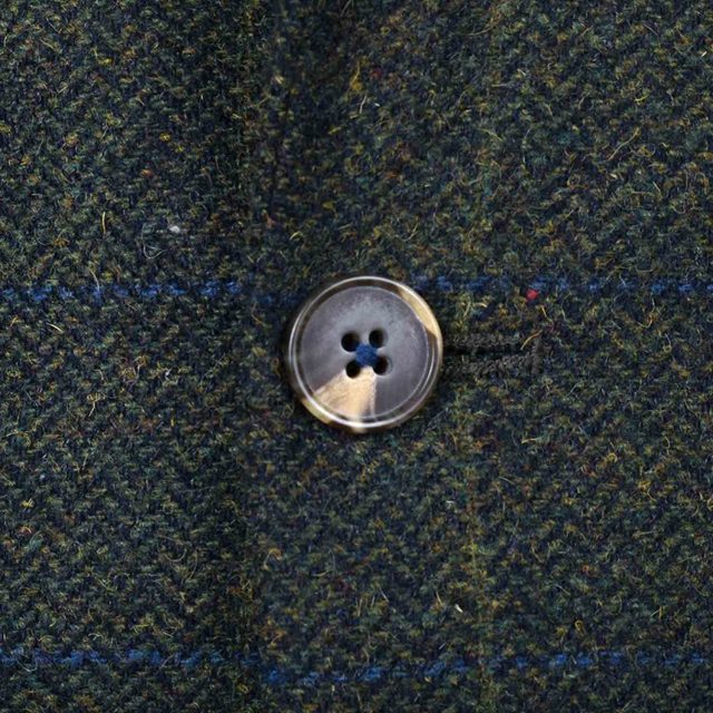 GREEN TWEED HERRINGBONE OVER CHECK TAILORED FIT JACKET (4)