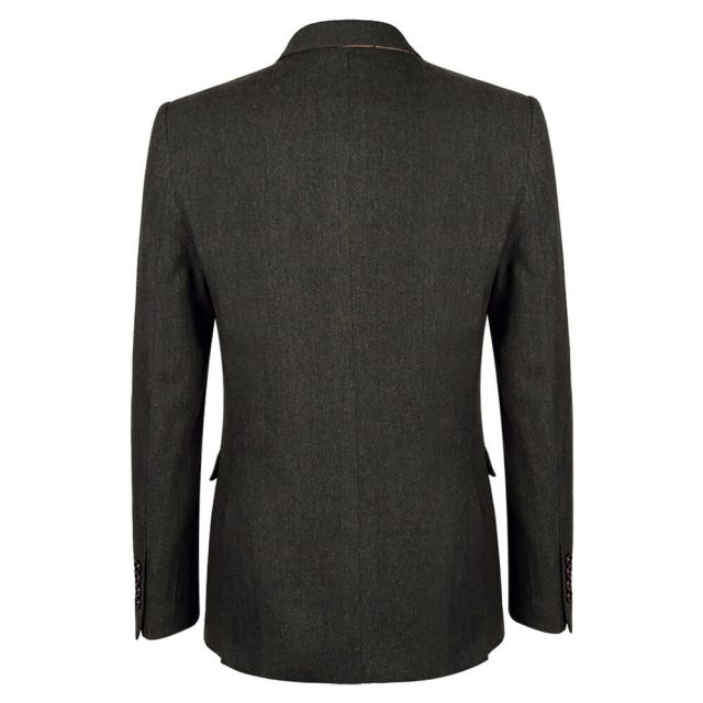 GREEN TWEED HERRINGBONE TAILORED FIT JACKET (3)