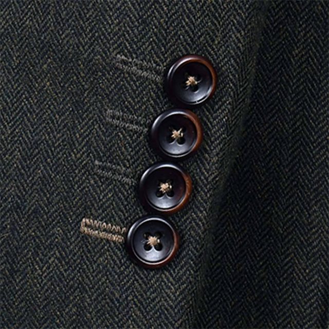 GREEN TWEED HERRINGBONE TAILORED FIT JACKET (6)