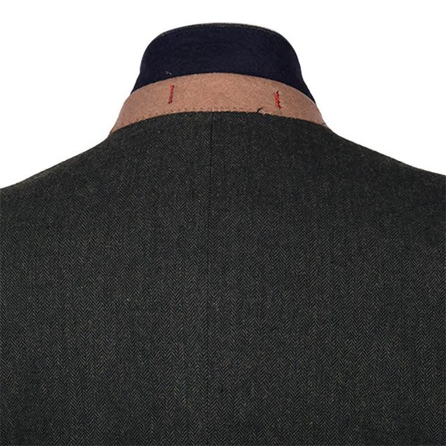GREEN TWEED HERRINGBONE TAILORED FIT JACKET (7)