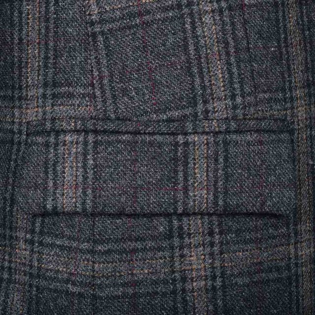 GREY TWEED GLEN PLAID TAILORED FIT JACKET (5)