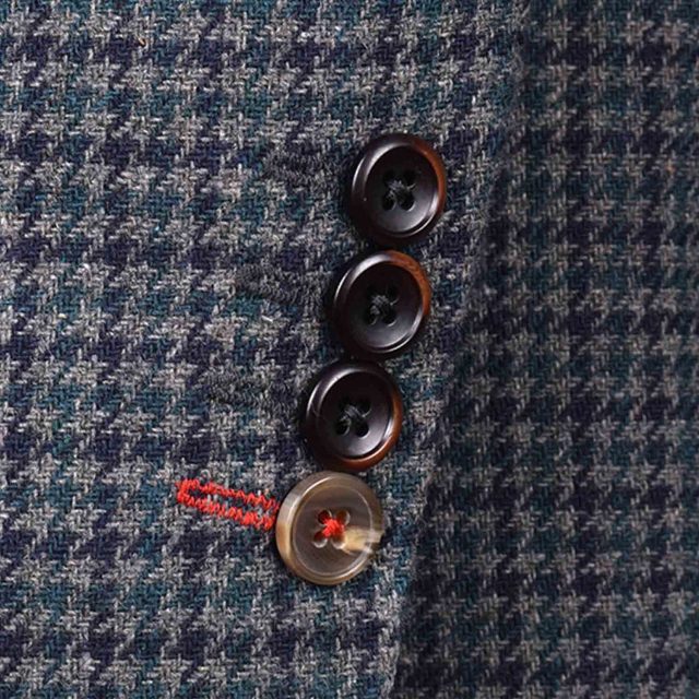 GREY TWEED HOUNDSTOOTH TAILORED FIT JACKET (6)