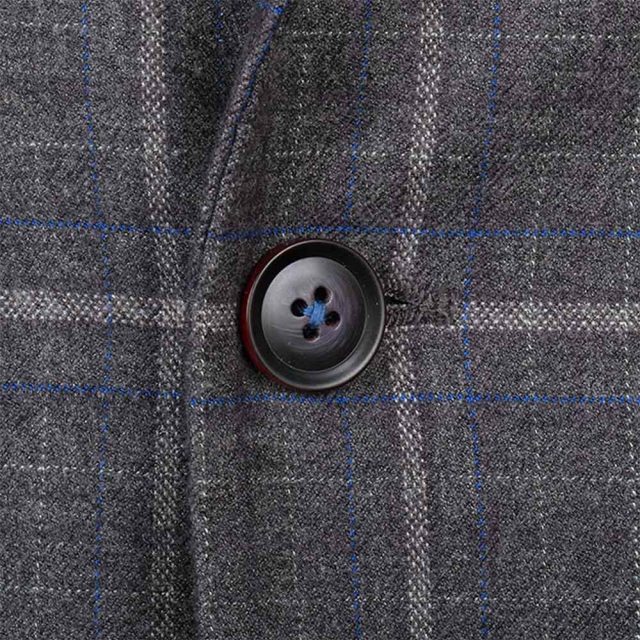 GREY TWEED LARGE CHECK TAILORED FIT JACKET (4)