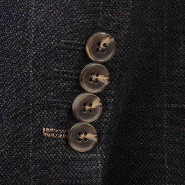 GREY TWEED LARGE CHECK TAILORED FIT JACKET (6)