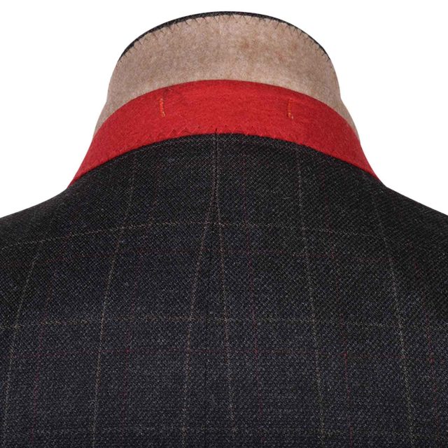 GREY TWEED LARGE CHECK TAILORED FIT JACKET (7)