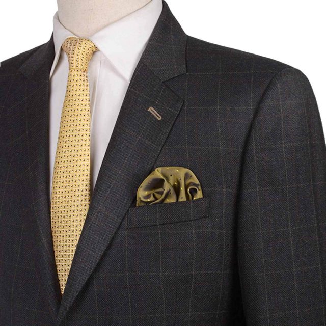 GREY TWEED LARGE CHECK TAILORED FIT JACKET (8)