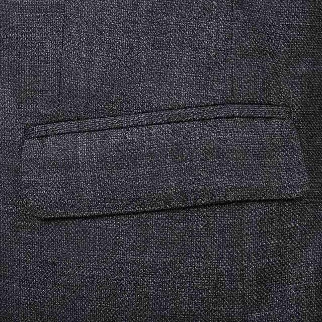 GREY TWEED TEXTURED TAILORED FIT JACKET (5)