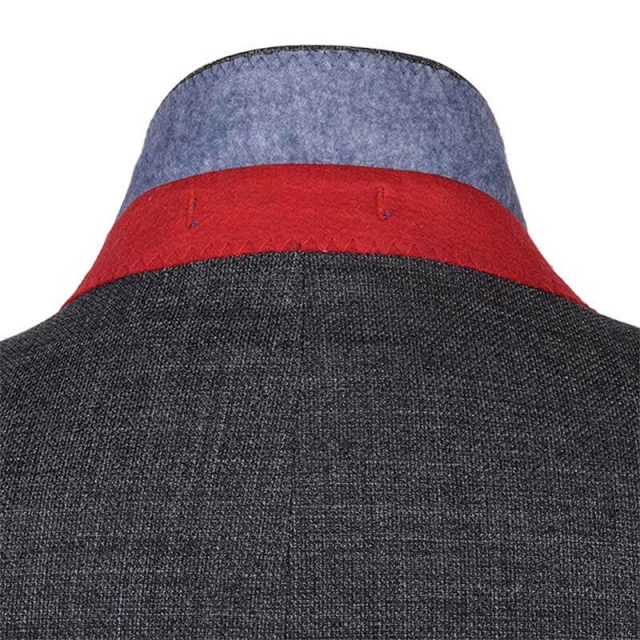 GREY TWEED TEXTURED TAILORED FIT JACKET (7)