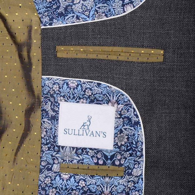 GREY TWEED TEXTURED TAILORED FIT JACKET (9)