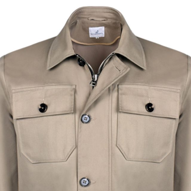 BROWN COTTON WATER REPELLENT PLAIN REGULAR FIT CASUAL JACKET (2)