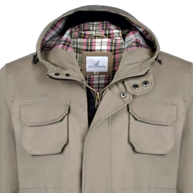 BROWN COTTON WATER REPELLENT PLAIN REGULAR FIT CASUAL JACKET (2)