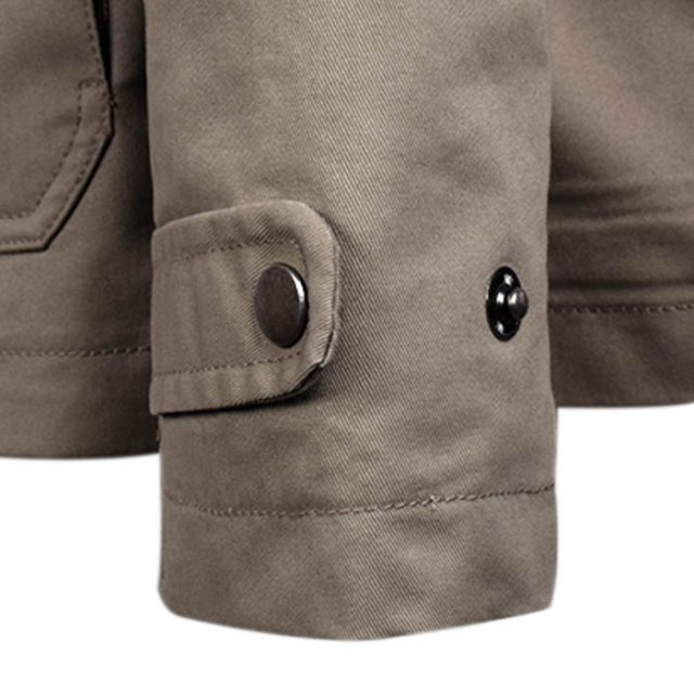 BROWN COTTON WATER REPELLENT PLAIN REGULAR FIT CASUAL JACKET (6)