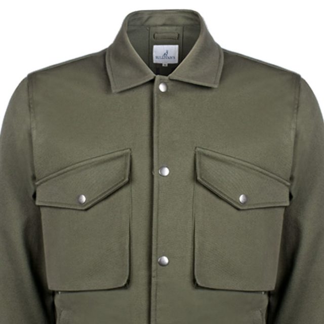 GREEN COTTON WATER REPELLENT PLAIN REGULAR FIT CASUAL JACKET (2)