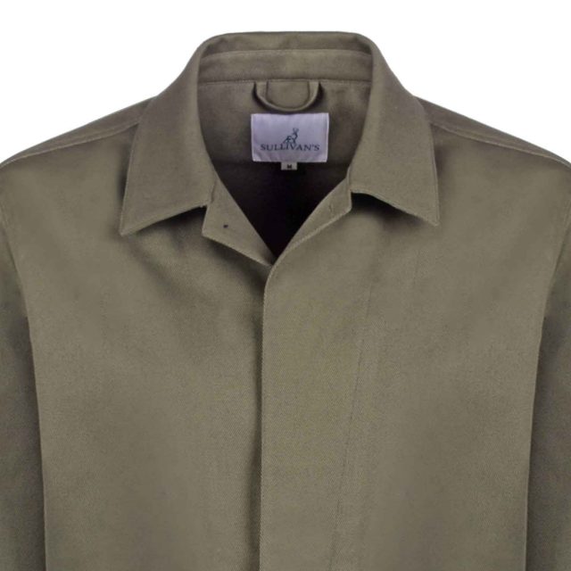 GREEN COTTON WATER REPELLENT PLAIN REGULAR FIT CASUAL JACKET (2)