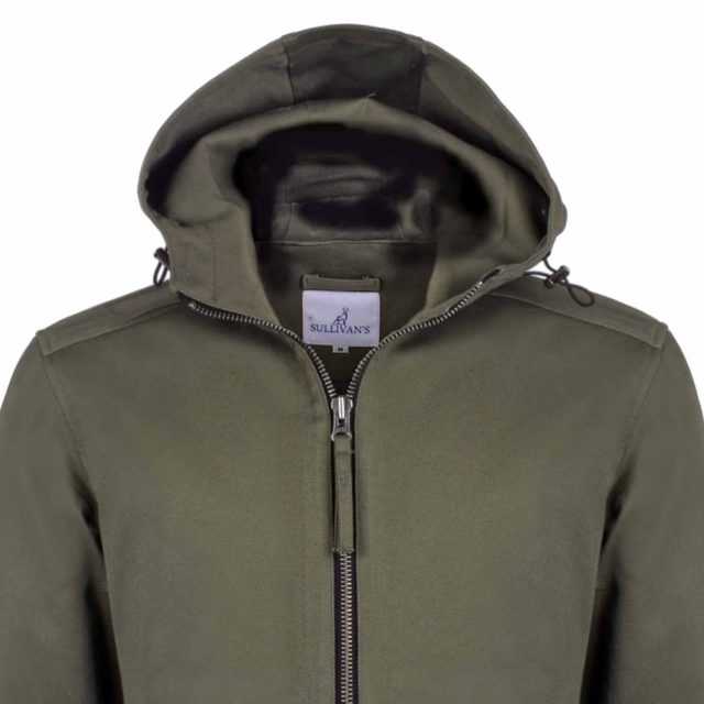 GREEN COTTON WATER REPELLENT PLAIN REGULAR FIT CASUAL JACKET (2)