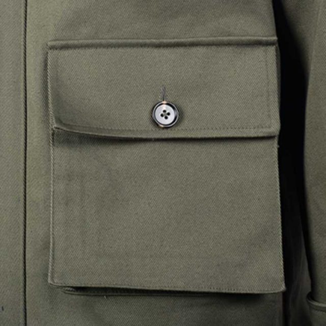 GREEN COTTON WATER REPELLENT PLAIN REGULAR FIT CASUAL JACKET (5)