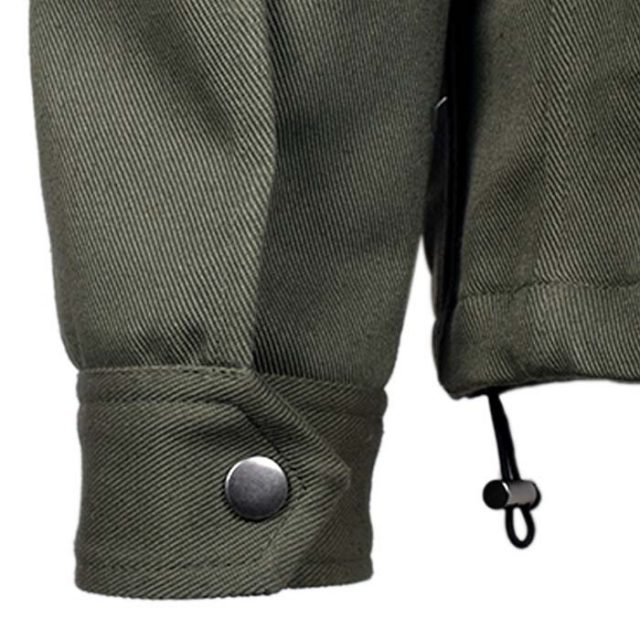 GREEN COTTON WATER REPELLENT PLAIN REGULAR FIT CASUAL JACKET (6)