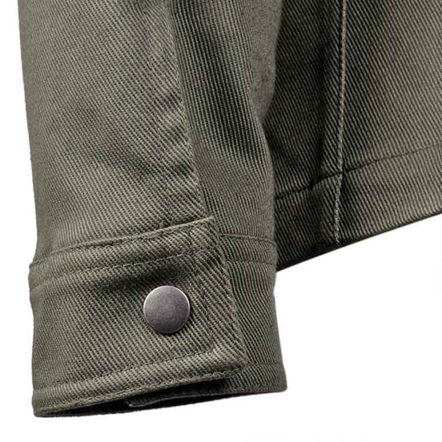 GREEN COTTON WATER REPELLENT PLAIN REGULAR FIT CASUAL JACKET (6)