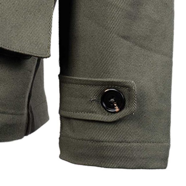 GREEN COTTON WATER REPELLENT PLAIN REGULAR FIT CASUAL JACKET (6)