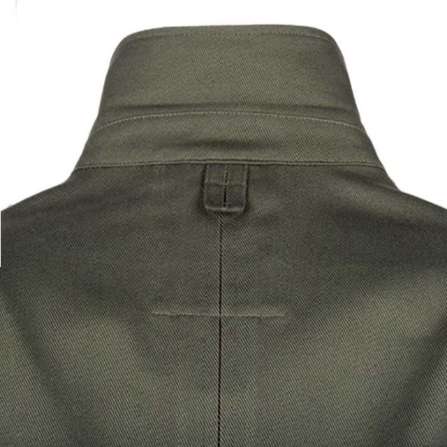 GREEN COTTON WATER REPELLENT PLAIN REGULAR FIT CASUAL JACKET (7)