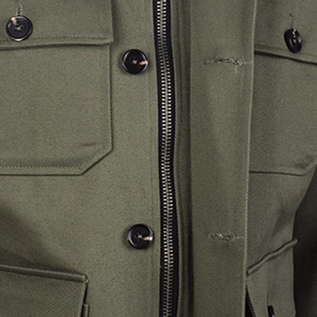 GREEN COTTON WATER REPELLENT PLAIN REGULAR FIT CASUAL JACKET (7)